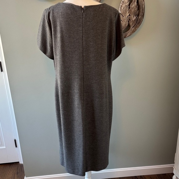 Escada Charcoal Gray Midi Dress size 46 (16 US) - Picture 3 of 14